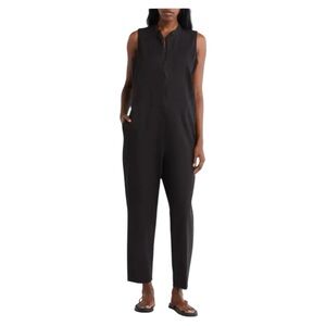 Eileen Fisher Sleeveless Organic Cotton Blend Jumpsuit